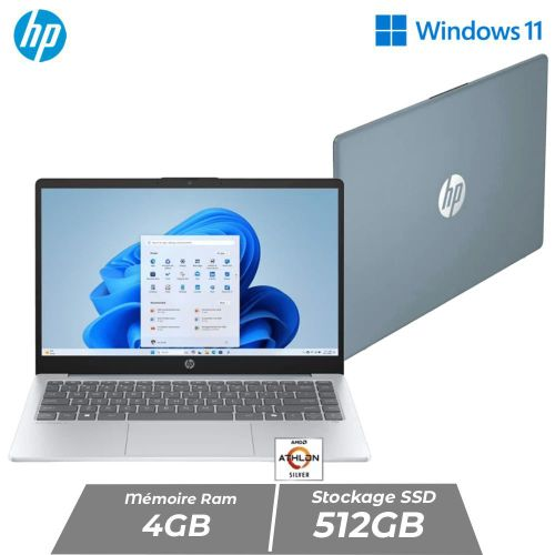 HP Laptop 14 AMD Athlon 4 Go RAM 512 Go SSD