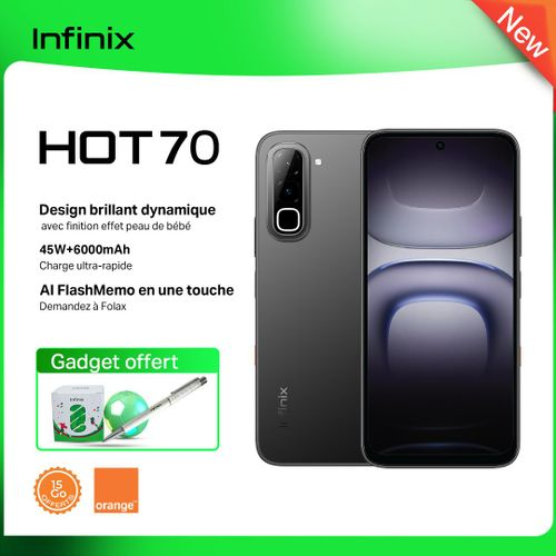 Infinix Hot 70 256 Go 6 Go RAM Noir
