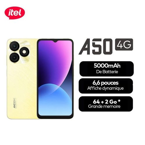 Itel A50 4G 64 Go 2 Go RAM Or