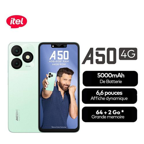Itel A50 4G 64 Go 2 Go RAM Vert