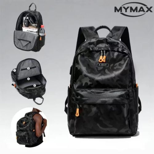 Mymax Sac à Dos Imperméable et Résistant Noir